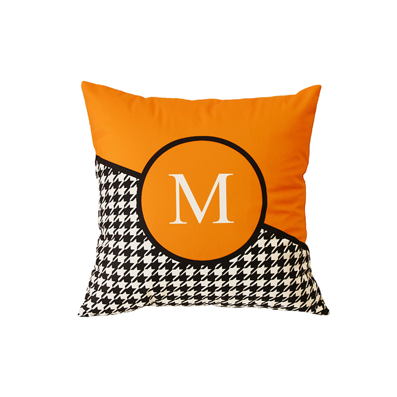 墨绿沙发b抱枕客厅床头橙色车用靠垫靠枕轻奢高级感靠背腰套不含