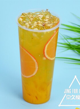 仿真奶盖饮d料水果茶金桔柠檬汁贡喜茶饮品食品食物模型展示样品