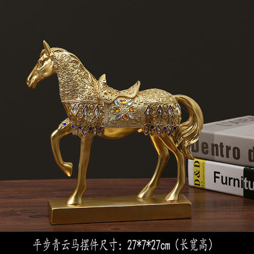 电视柜装饰品样板k房摆设客厅玄关马到成功工艺品家居酒柜马摆件