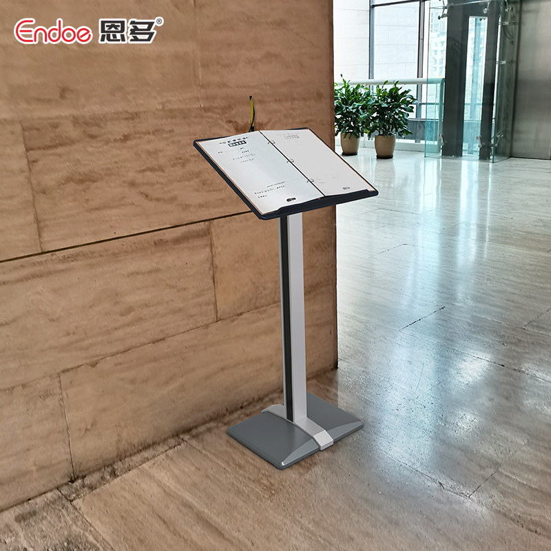 餐厅翻页菜单架立式售楼r部合同资料公示台展示支架银行大厅指示