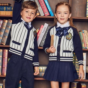 英伦风校服春秋冬装幼儿园园服小学生班服套装深圳学院儿童演出服