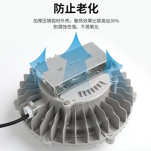 led 华荣防爆吸顶灯 100w隔爆型36W圆形变电站配电仓库化工厂房