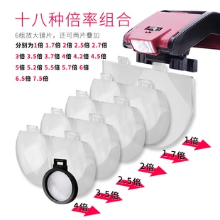 眼镜放大镜头戴美容院夹黑头拔带灯7.5倍种嫁接睫毛专用美睫高清