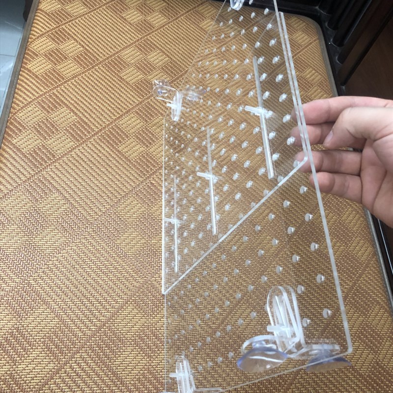 压克力鱼缸隔离板 高透明挡板隔层板网格分离板水箱隔断任意定制