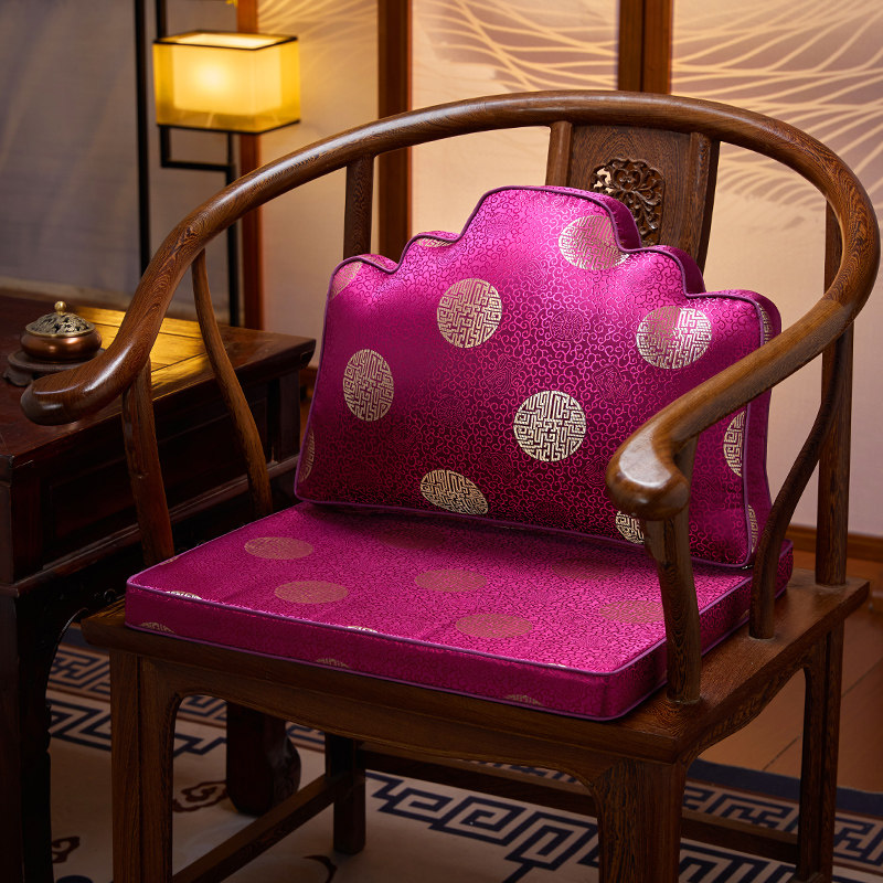 靠山枕靠垫办公室床头沙发椅子靠背垫国风中式江山图靠枕腰枕定制