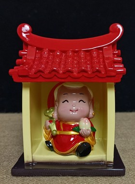 土地公土地婆神像摆件供奉客厅福德正君地主财神土地爷土地奶佛像