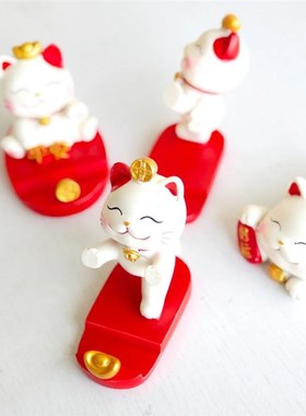 手机支架桌面摆件可爱招财猫创意办公室桌面懒人追剧神器装饰礼物