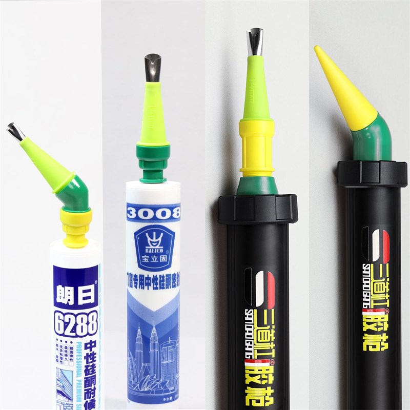 门窗室内打胶专用胶嘴不锈钢玻璃胶结构胶嘴头枪头免切工具神器图片