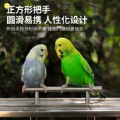 304不锈钢中小型鸟笼大空间虎皮外出专用新款 互动手提笼鹦鹉笼