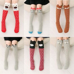 儿童袜子2020春装 卡通高筒袜女童长筒袜春秋洋气宝宝过膝袜子 新款