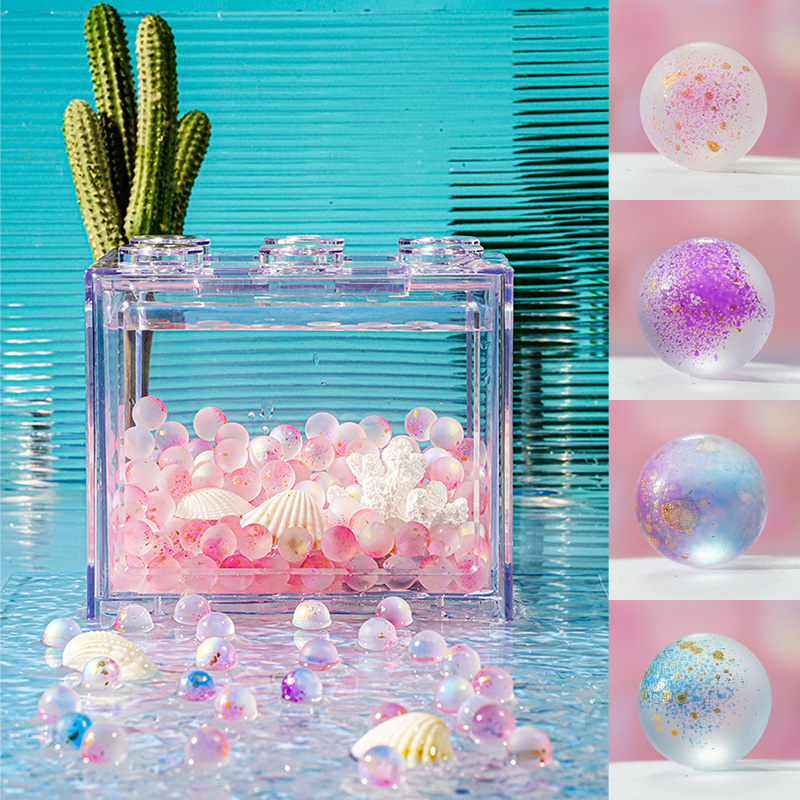 斗鱼鱼缸琉璃珠沉底装饰创意生态海底世界玻璃珠套餐弹珠造景摆件