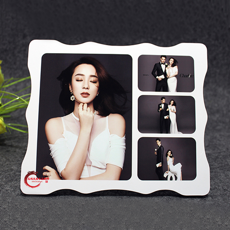 制作9组合照片相框摆台定制简约大韩水晶4宫格美女婚纱相片精致框