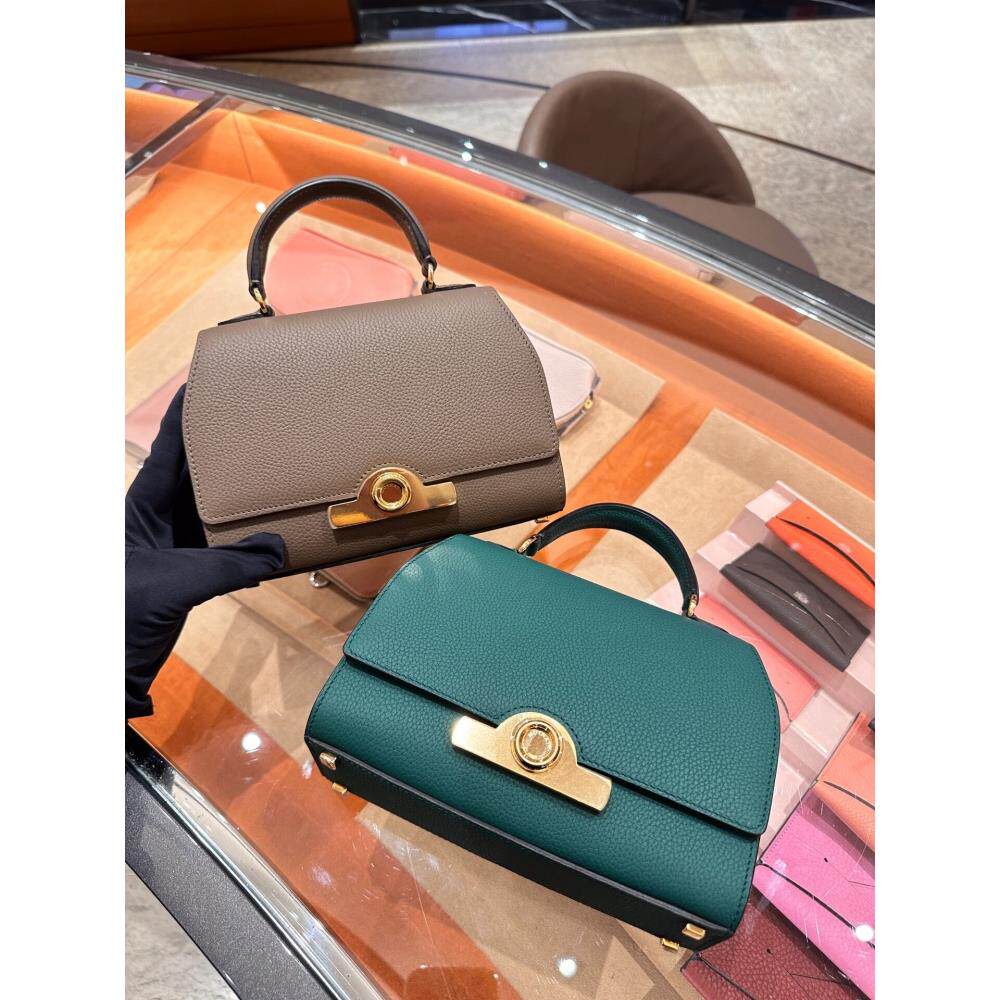 Moynat/莫奈Rejane BB女包大象灰金扣银扣togo皮手提包单肩斜挎包