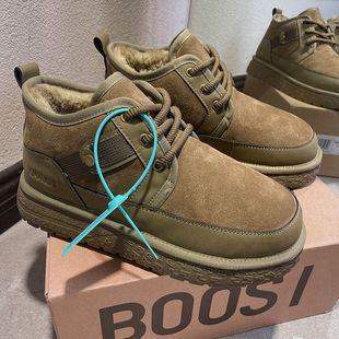 皮毛一体加绒加厚外穿保暖棉靴子潮 新款 东北雪地靴男女款 2025冬季