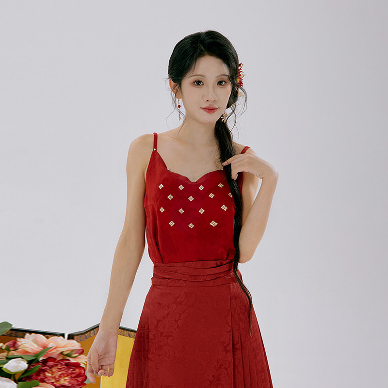 月渺境繁花马面裙搭配上衣吊带背心女春夏日常改良明制汉服新款,女装/女士精品,汉服上装,淘宝优惠券,粉丝福利购,淘宝优惠卷