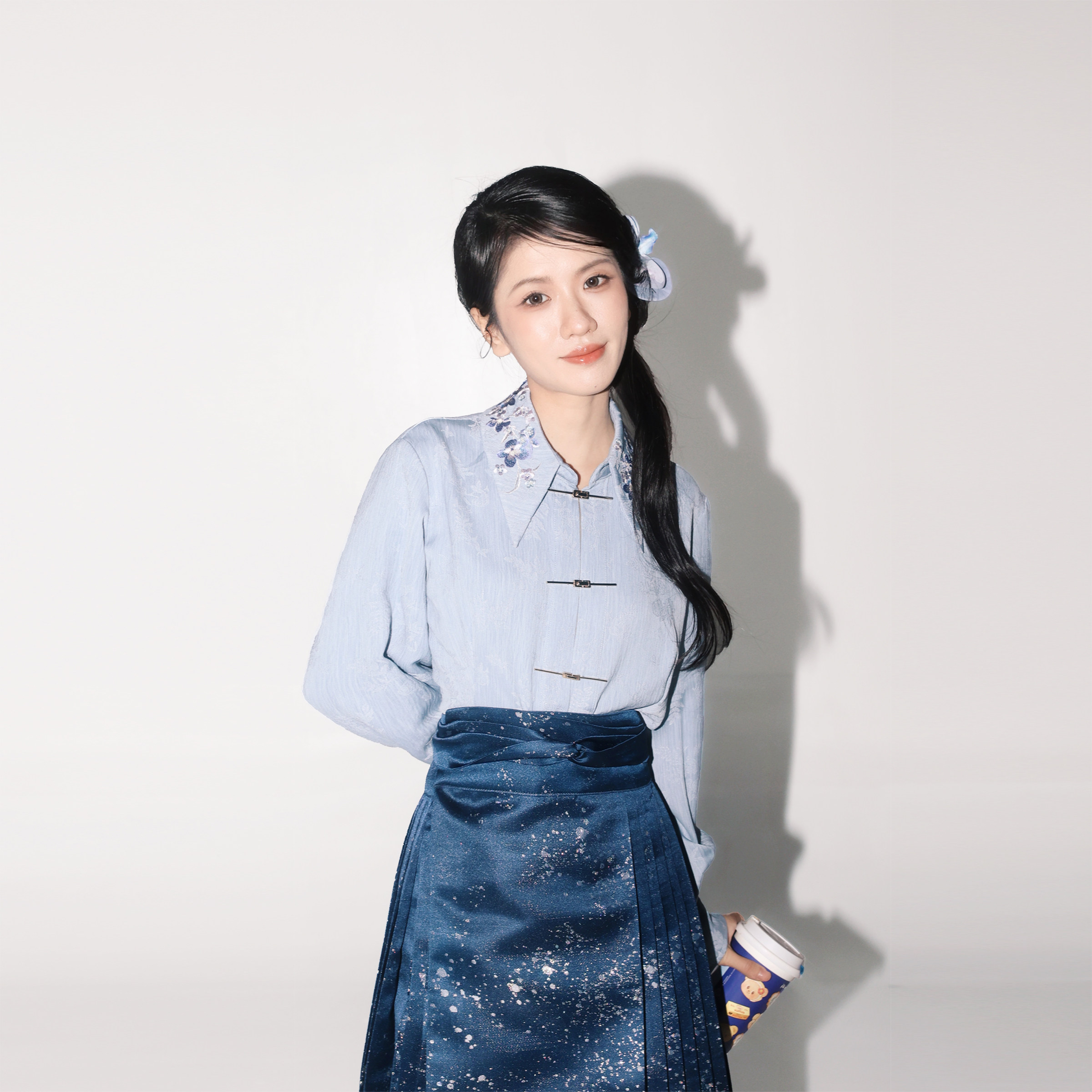 月渺境马面裙上衣衬衫勿忘