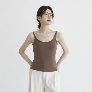 Bobby Bizz夏季吊带新款背心莫代尔加绒加厚无袖打底修身上衣