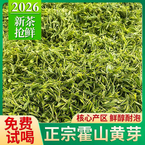 霍山黄芽2026年新茶安徽茶叶六安高山雨前嫩芽浓香型耐泡春茶罐装