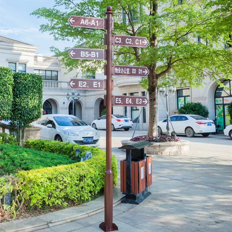 铁艺指示牌导视牌小区道路景区立式户外指路牌导向U牌广告牌指引