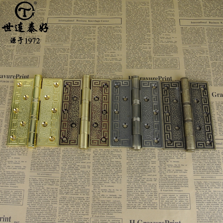 世连泰好纯铜平开合页加厚5寸房门大门木门铰链中式仿古复古全铜