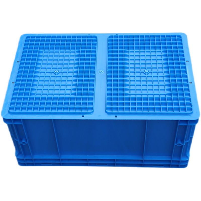 4911a灰色周转箱长方形塑料盒物流箱带盖大号箱子胶框收纳盒子塑