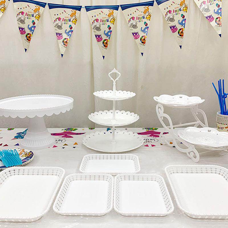 周岁生日蛋糕零食托盘摆台满月甜品台装饰道具布置摆件点心展示架