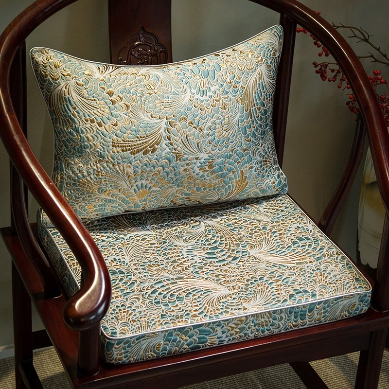 2024新款f中式椅垫坐垫沙发垫加厚乳胶座垫轻奢高级感实木椅子坐