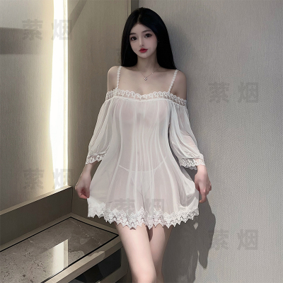 萦烟性感吊带睡衣蕾丝睡裙