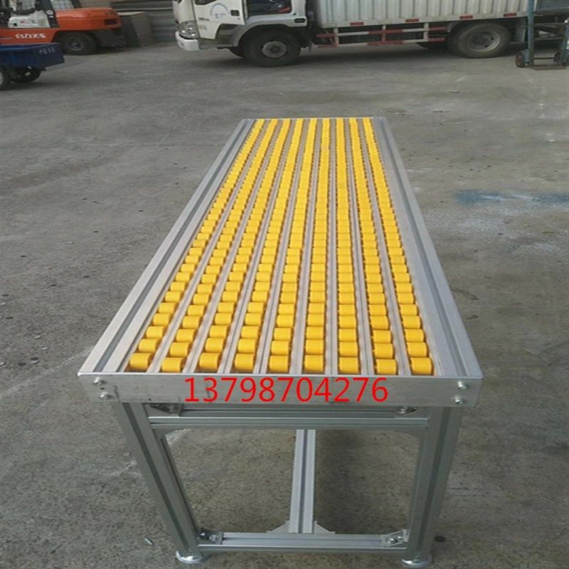 流利条装卸货滑梯 无动力滚筒滑轮卸F货神器 输送线流利轮工作台