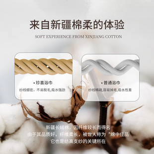 A类 2022新 纯棉浴巾加大号加厚吸水不掉毛男女洗澡全棉家用T男款