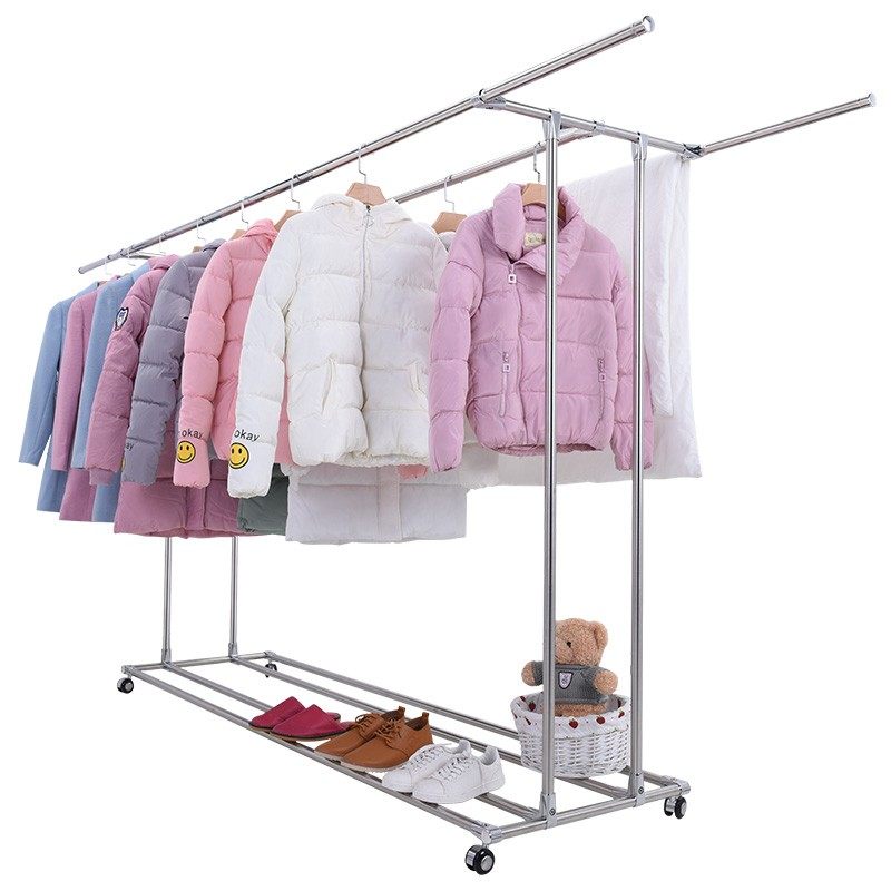 不锈钢晾衣架室外落地双杆式户外凉衣架大型O阳台家用晒被子架神,收纳整理,置地/升降晾晒衣架,淘宝优惠券,粉丝福利购,淘宝优惠卷