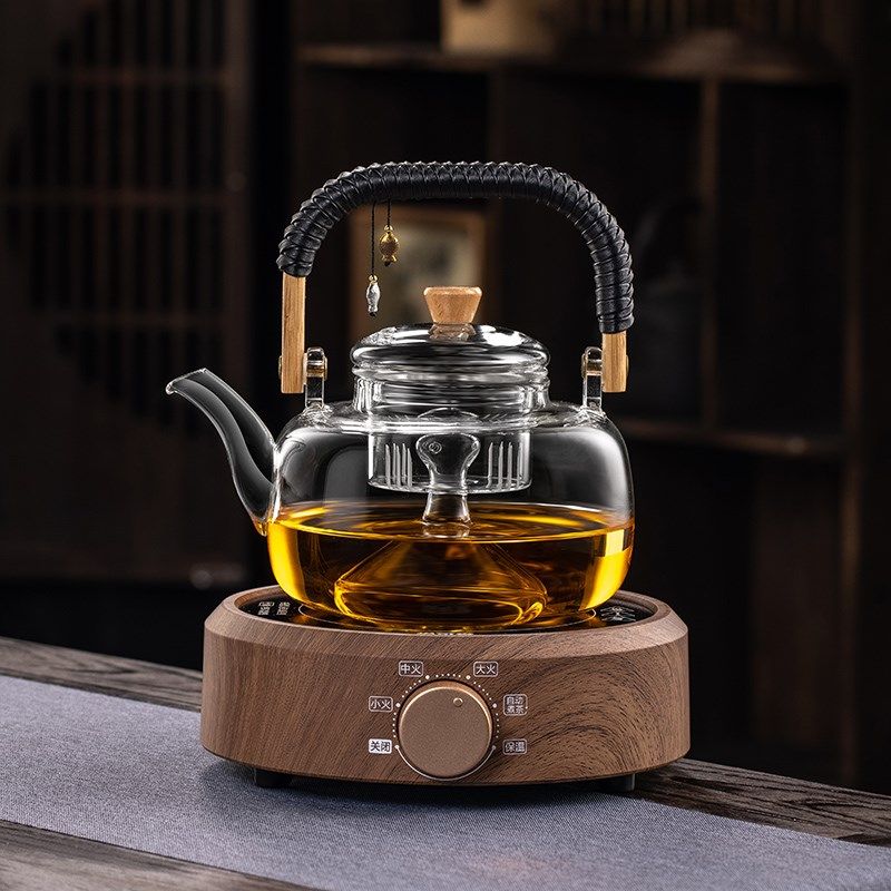 电陶炉煮茶新f款罐罐茶煮茶器玻璃茶壶泡茶家用围炉煮茶电炉静音