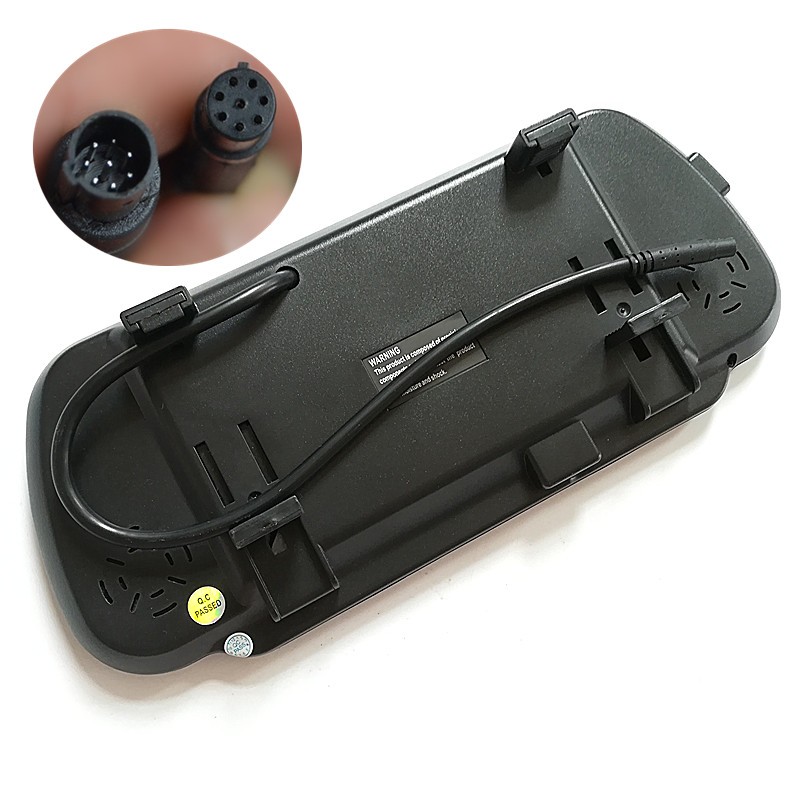 12V2b4V汽车高清7寸后视镜倒车显示器 小车货车夜视倒车影像显示