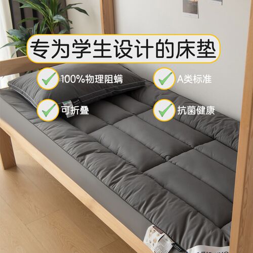 A类学生宿舍专用床l垫软垫软褥子90x190床褥垫可折叠加厚卧室租房