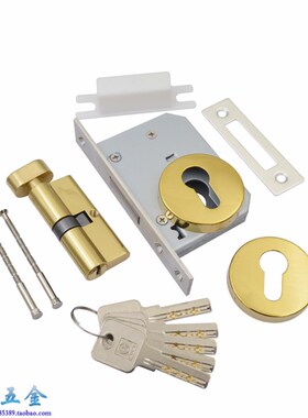 不锈钢40/55D双开门金色辅助锁通道过道锁 黑色地锁闭Z锁中间门锁