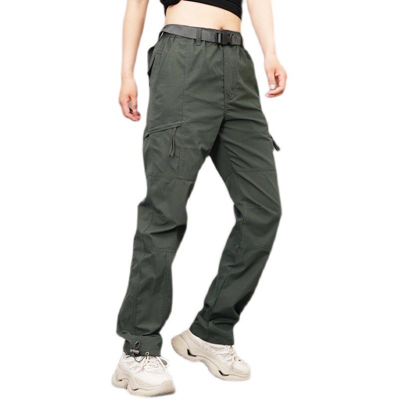 户外爬上裤防风防水速干裤女士宽松直筒工M装裤山系登山冲锋裤男