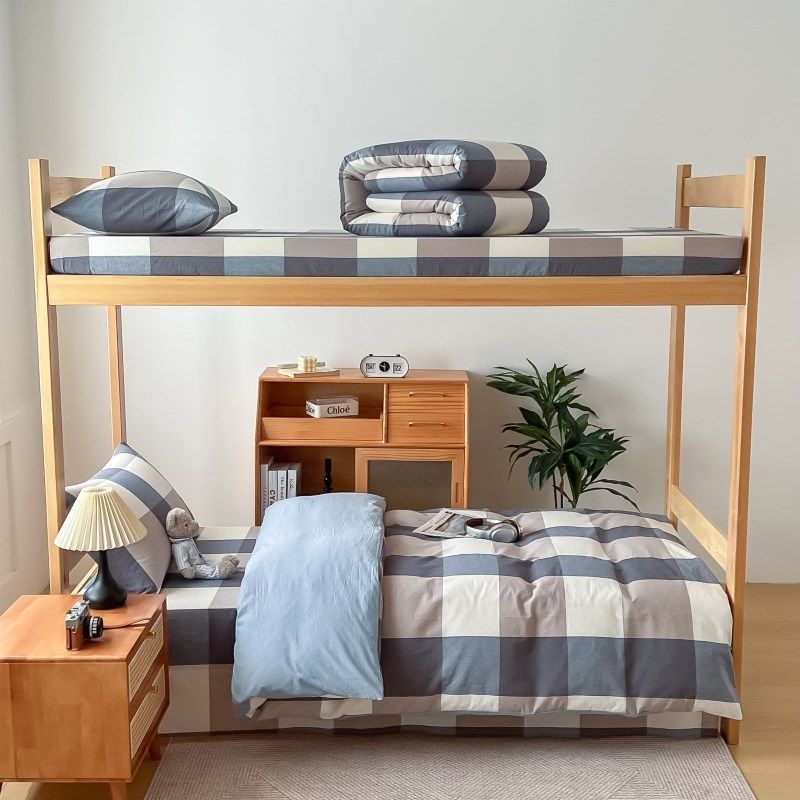 大学生宿舍单人床单被子三件套被B褥全套一整套纯棉床上用品六件