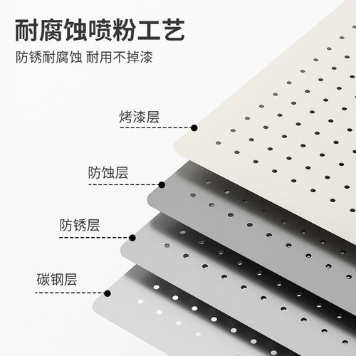 免打孔洞b洞板置物架玄关创意架子隔板宿舍厨房墙上电脑桌面收纳