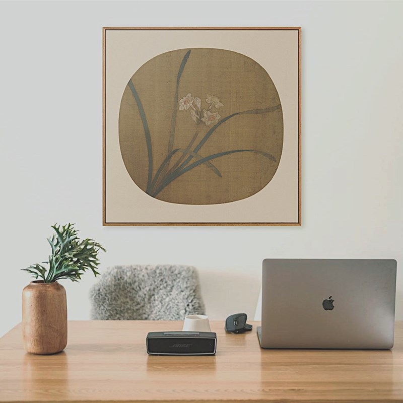 宋代花鸟画 古典禅意 中式装饰画 艺术微喷 宋小品 扇面