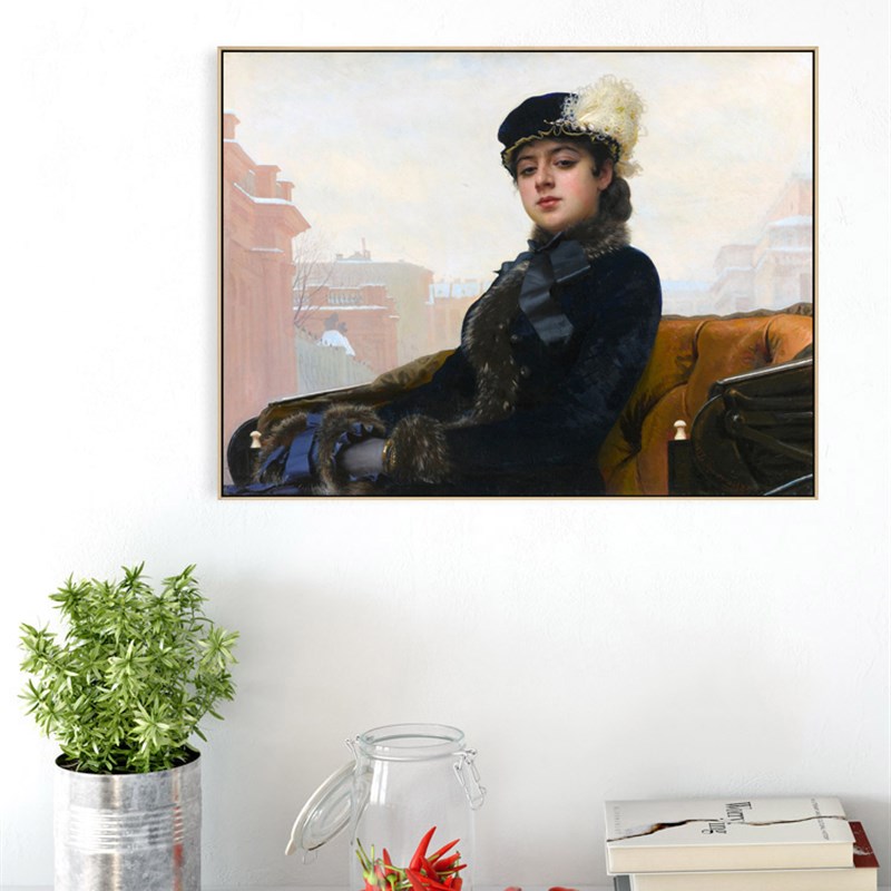 大仟印像无名女郎俄罗斯名画油画人物装饰画客厅玄关餐厅卧室挂画