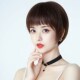 假发女短发真发全真发波波头全头套整体自然中老年妈妈款 短发 时尚