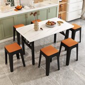 简约折叠桌包边桌面简易餐桌吃饭桌台式 电脑桌家用电脑桌学习桌子