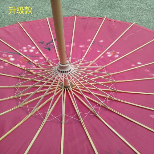 升级款走秀伞舞蹈道具伞工艺绸布演出伞广场舞装饰用伞木杆子新款