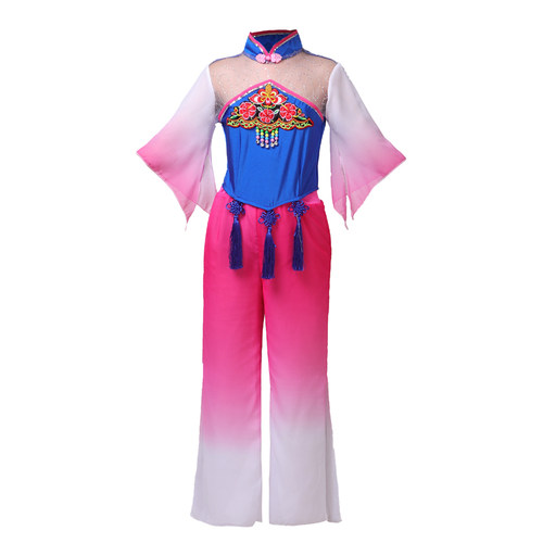儿童古典舞蹈服装伞舞演出服少儿表演服装民族舞蹈水袖秧歌服六一