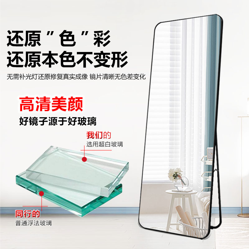 全身镜家用落地镜子卧室玄关壁挂少女网红穿衣镜服装店专用试衣镜