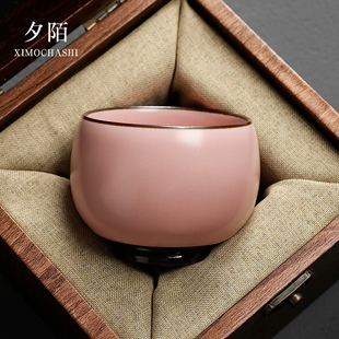 高档天青汝窑茶杯功夫茶具情侣对杯禅定主人杯男女士茶盏单杯茶碗