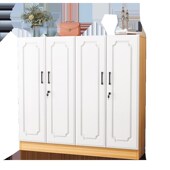 鞋 家用大容量门厅收纳柜室外防盗木质阳台储物柜 柜带锁门外柜欧式