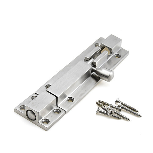 明装插销304不锈钢门扣门栓加厚卫生间木门锁扣门插门销6寸12寸