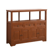 餐柜置物架美式 实木一体靠墙客厅储物柜厨房斗柜简约茶水柜