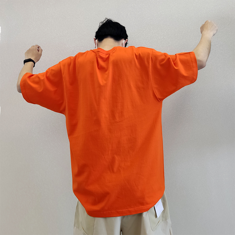 夏季潮流重磅纯色纯白百搭宽松内搭半袖短袖T恤男打底上衣服